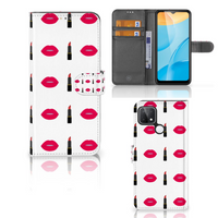 OPPO A15 Telefoon Hoesje Lipstick Kiss - thumbnail