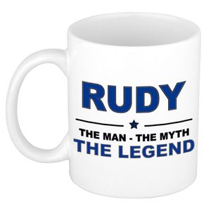 Rudy The man, The myth the legend cadeau koffie mok / thee beker 300 ml