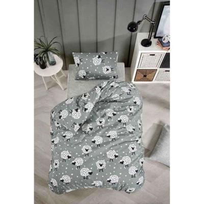Beddengoedset - 1 dekbedovertrek 220 x 240 cm + 2 kussenslopen 60 x 60 cm - 65% katoen, 35% polyester - Grijs