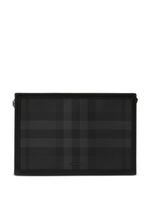 Burberry pochette à plaque logo - Noir