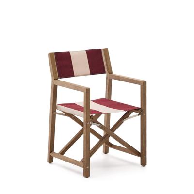 Kave Home Klapstoel 'Vilara' Acaciahout, kleur Rood/Beige