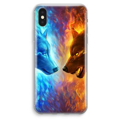 Fire & Ice: iPhone XS Max Transparant Hoesje