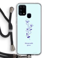 Bloom with grace: Samsung Galaxy M31 Transparant Hoesje met koord