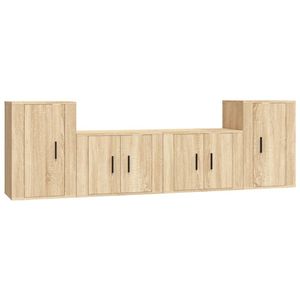 The Living Store TV-meubelset - Sonoma eiken - 4-delig- 2x 57x34.5x40cm - 2x 40x34.5x60cm