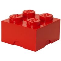 LEGO Brick 4 opbergbox - rood - thumbnail