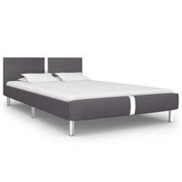 Bedframe kunstleer grijs 140x200 cm