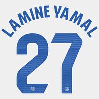 Lamine Yamal 27 (Officiële FC Barcelona Away Bedrukking 2023-2024) - thumbnail