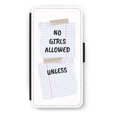 No Girls Allowed Unless: iPhone 11 Flip Hoesje