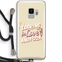 Pizza is the answer: Samsung Galaxy S9 Transparant Hoesje met koord