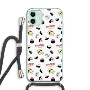 Sushi time: iPhone 11 Transparant Hoesje met koord