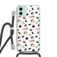 Sushi time: iPhone 11 Transparant Hoesje met koord