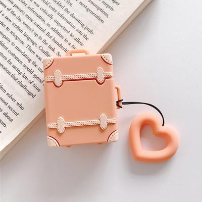 Draadloze koptelefoon schokbestendig Candy gekleurde koffer silicone beschermhoes voor Apple AirPods 1/2 (oranje)