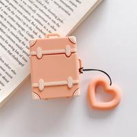Draadloze koptelefoon schokbestendig Candy gekleurde koffer silicone beschermhoes voor Apple AirPods 1/2 (oranje)