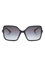 Bvlgari lunettes de soleil oversize à logo - Noir