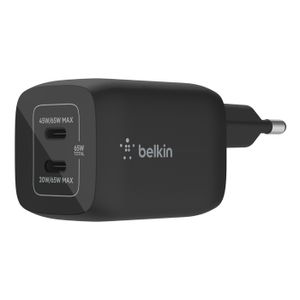 Belkin BOOSTCHARGE PRO 2-poorts USB-C GaN-wandlader met PPS (65 W) oplader