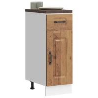 Keuken onderkast Kalmar bewerkt hout oud houtkleurig Keuken onderkast Kalmar bewerkt hout oud houtkleurig