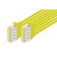 Digitus DK-1644-A-010-Y-10 RJ45 Netwerkkabel, patchkabel CAT 6A S/FTP 1.00 m Geel 1 stuk(s) - thumbnail