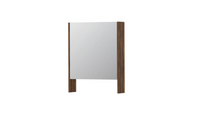 INK SPK3 spiegelkast met 1 dubbel gespiegelde deur, open planchet, stopcontact en schakelaar 60 x 14 x 74 cm, noten