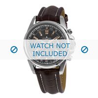 Jacques Lemans horlogeband 1-1117.1WN Leder Bruin + wit stiksel