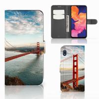 Samsung Galaxy A10 | Flip Cover | Golden Gate Bridge