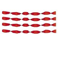 4x crepe papier slingers/guirlande - 6 meter - multi-kleur
