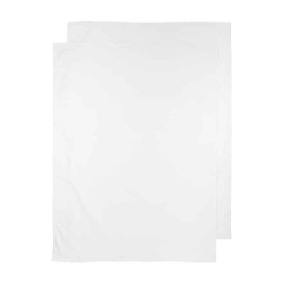 Meyco 2-pack katoenen wieglaken uni wit Maat