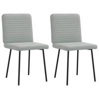 Eetkamerstoelen 2 st fluweel lichtgrijs