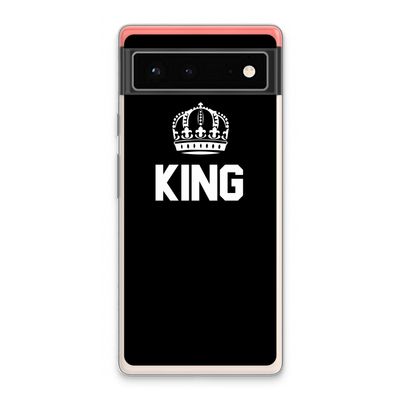 King zwart: Google Pixel 6 Transparant Hoesje