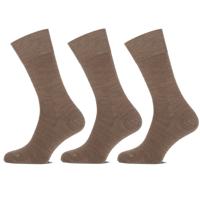 Basset Merinowollen Sokken Casual 3-pack Beige-35/38