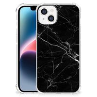 Apple iPhone 14 Plus Anti-Shock Hoesje Marmer Zwart - Origineel Cadeau Vader