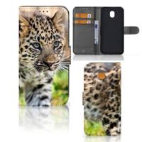 Samsung Galaxy J5 2017 | Telefoonhoesje | Met pasjeshouder | Baby Luipaard
