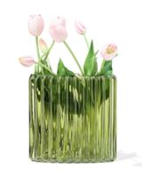 051 Vaas ⌀20x20cm Glas Ovaal Groen (groen)