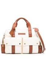 Brunello Cucinelli sac fourre-tout zippé à patch logo - Blanc