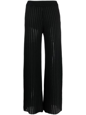 Fabiana Filippi pantalon ample en maille épaisse - Noir