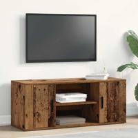 TV-kast Oud hout 100 x 35 x 40 cm Bewerkt hout