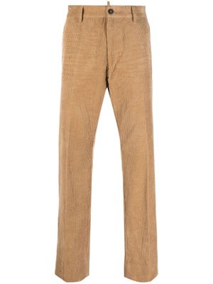 DSQUARED2 pantalon en velours côtelé à coupe droite - Tons neutres
