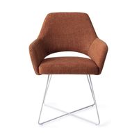 Jesper Home Yanai eetkamerstoel Tuscan Terra cross white