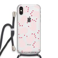 Hands pink: iPhone X Transparant Hoesje met koord Hands pink: iPhone X Transparant Hoesje met koord