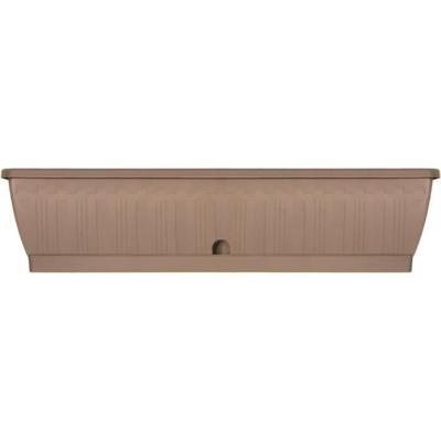 Jardiniere - GARDEN ID Terraflor - Taupe 80 cm - Duurzaamheid - Waterreserve - Gerecycled en 100% recyclebaar - Volume voor planten.