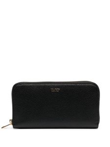 TOM FORD portefeuille en cuir grainé à logo imprimé - Noir