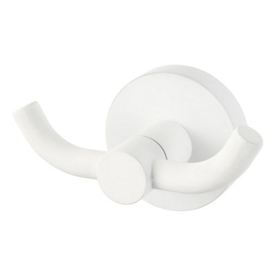 Handdoek haak Kosmos | Wandmontage | 9 cm | Dubbel haaks | Wit mat