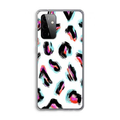Cheetah color: Samsung Galaxy A72 Transparant Hoesje