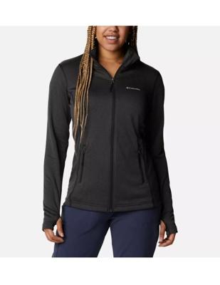 Columbia W Park VI ew Grid Full Zip Dames Fleece Black Heather S