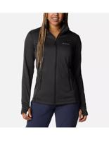 Columbia W Park VI ew Grid Full Zip Dames Fleece Black Heather S