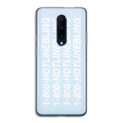 Hotline bling blue: OnePlus 7 Pro Transparant Hoesje
