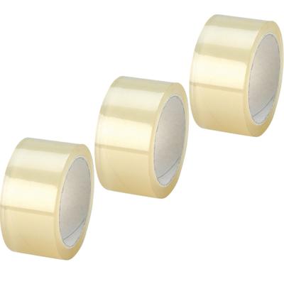 Rol Verpakkingstape transparant - 3x stuks - 66 meter per rol - 5 cm breed