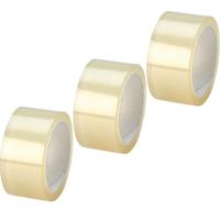 Rol Verpakkingstape transparant - 3x stuks - 66 meter per rol - 5 cm breed