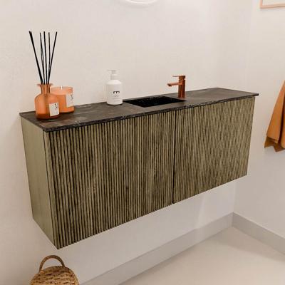 Toiletmeubel Mondiaz Joya Dlux | 100 cm | Meubelkleur Dusk | Faye wastafel Lava Wasbak Midden | 1 kraangat