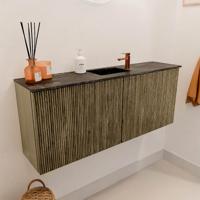 Toiletmeubel Mondiaz Joya Dlux | 100 cm | Meubelkleur Dusk | Faye wastafel Lava Wasbak Midden | 1 kraangat