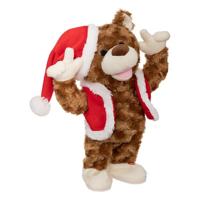 Dansende beer kerstpop - 28 cm - schudt met zijn billen - bewegende knuffel - kerstknuffel Dansende beer kerstpop - 28 cm - schudt met zijn billen - bewegende knuffel - kerstknuffel